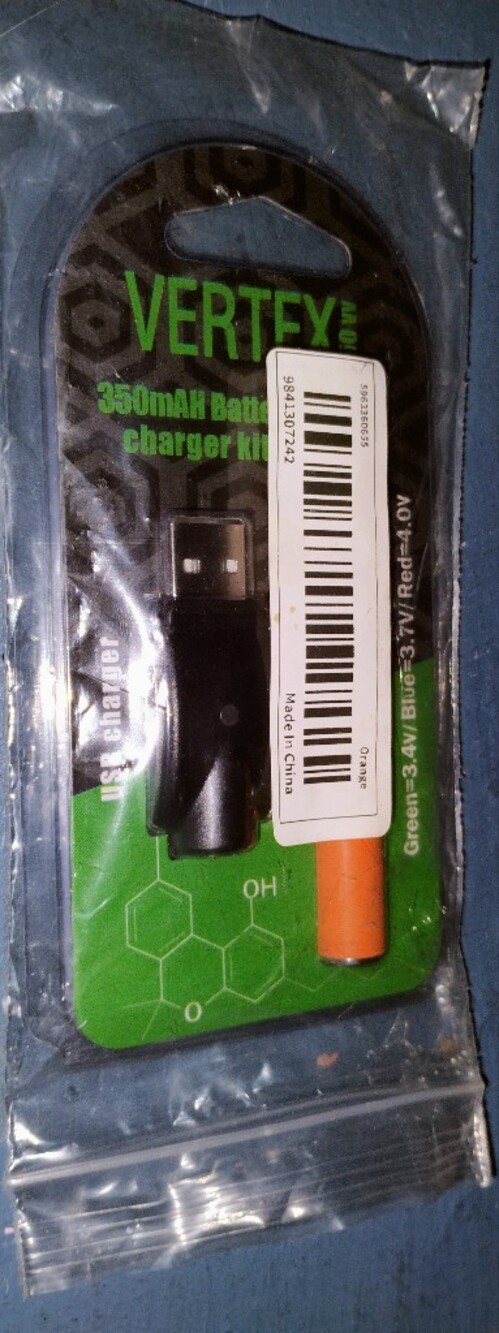 350mAh USB Battery Charger Kit — Orange and Black